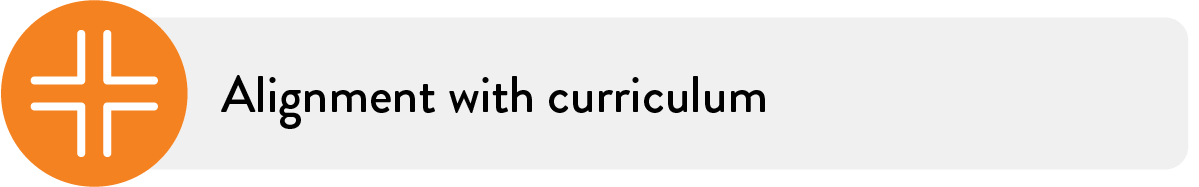 Alignment with curriculum