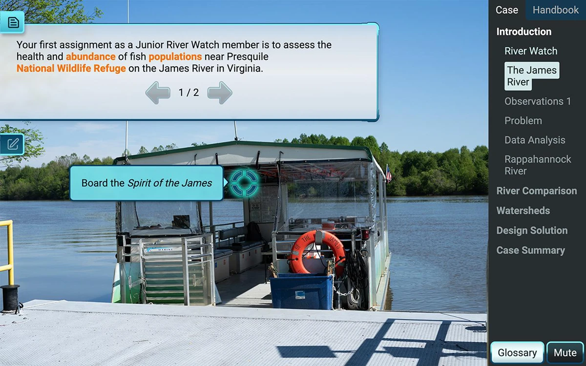 JRA’s educational boat, the Spirit of the James