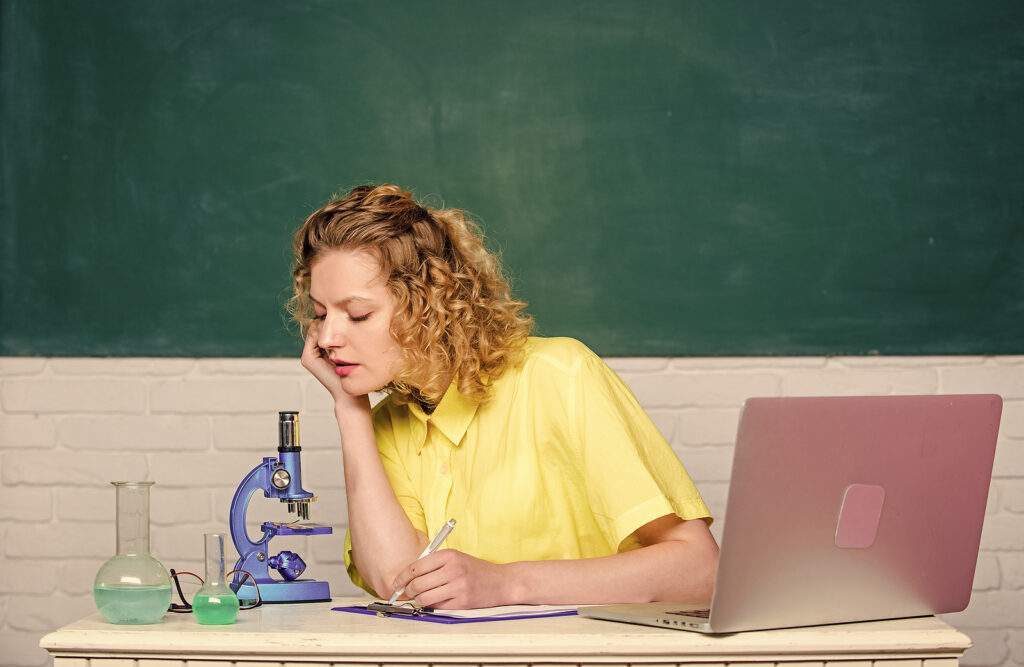 Scientist at school